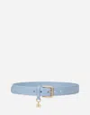 Dolce & Gabbana Dg Charm Belt In Light Blue