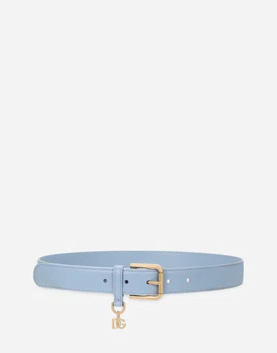 Dolce & Gabbana Dg Charm Belt In Light Blue