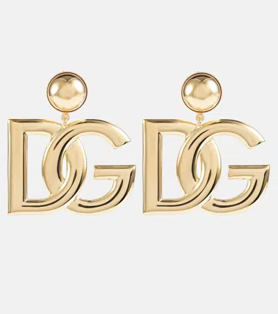 Dolce & Gabbana Mini Clip Closure Accessory With Engraved Logo In Gold