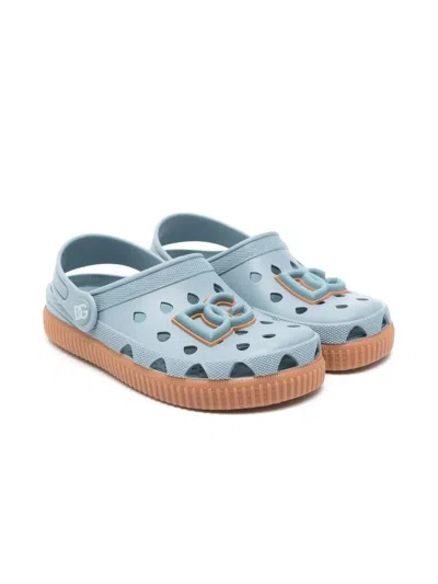 Dolce & Gabbana Kids' Dg Clogs In Blue