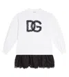 Dolce & Gabbana Dg Cotton Jersey Dress In White