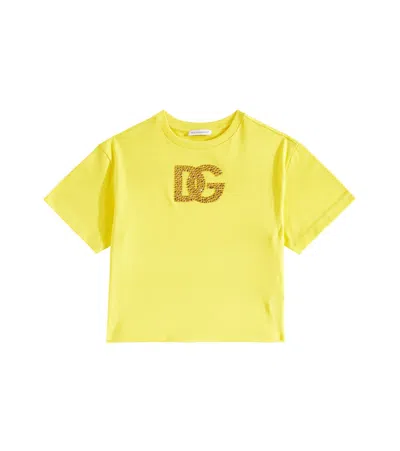 Dolce & Gabbana Kids' Dg Cotton Jersey T-shirt In Multicoloured