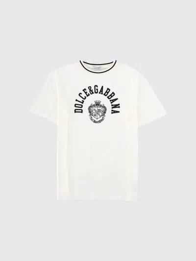 Dolce & Gabbana Kids'  Dg Cotton T-shirt In White