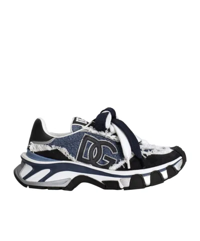 Dolce & Gabbana Dolce  Gabbana Dg Country Road Denim Sneakers In Black