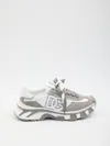 Dolce & Gabbana Dg Country Road Sneaker In Leather And Fabric In Multi