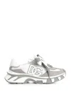 Dolce & Gabbana Dg Country Road Sneaker In Leather And Fabric In Multi