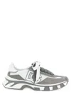 Dolce & Gabbana Dg Country Road Sneaker In Leather And Fabric In Gray