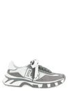 Dolce & Gabbana Dg Country Road Sneaker In Leather And Fabric In Gray