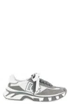 Dolce & Gabbana Dg Country Road Sneaker In Leather And Fabric In Neutral