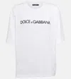 Dolce & Gabbana Dg Cropped Cotton Jersey T-shirt In White