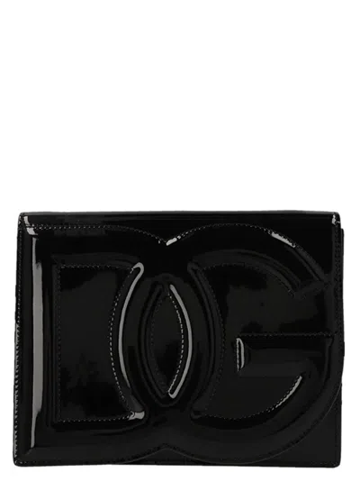 Dolce & Gabbana Dg Leather Flap Crossbody Bag In Nero