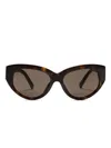 Dolce & Gabbana Dg Crossed Cat-eye-frame Sunglasses In Brown
