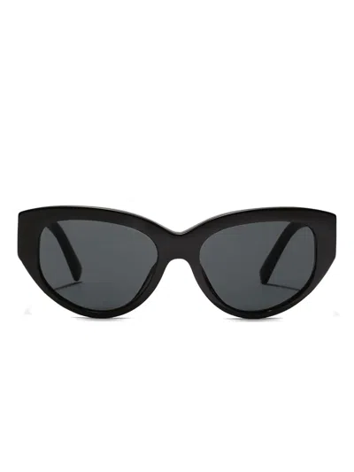 Dolce & Gabbana Dg Crossed Cat-eye Sunglasses In Black