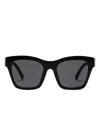 Dolce & Gabbana Dg Crossed Square-frame Sunglasses In Black