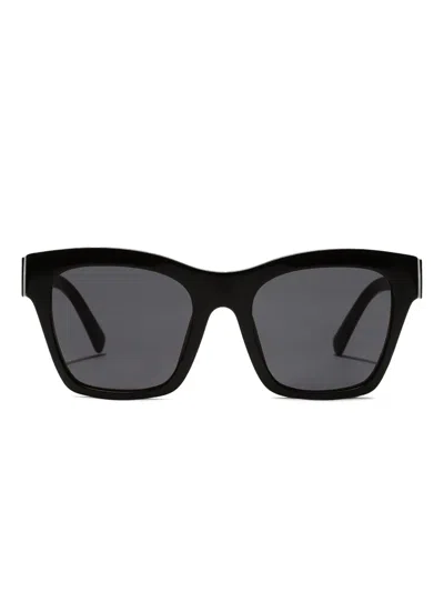 Dolce & Gabbana Dg Crossed Square-frame Sunglasses In Black