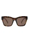Dolce & Gabbana Dg Crossed Square Sunglasses In Brown
