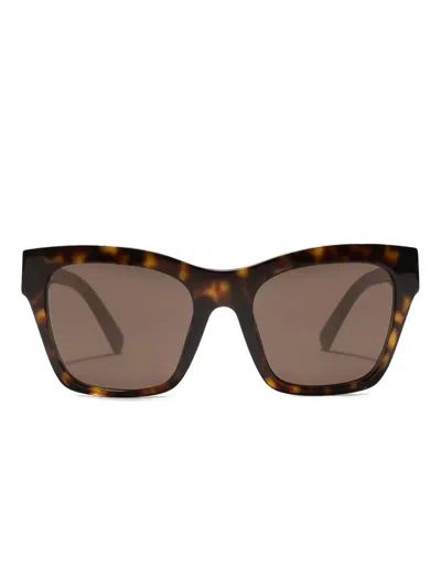 Dolce & Gabbana Dg Crossed Square Sunglasses In Brown