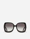 Dolce & Gabbana Dg Crossed Sunglasses In Black