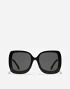 Dolce & Gabbana Dg Crossed Sunglasses In Black