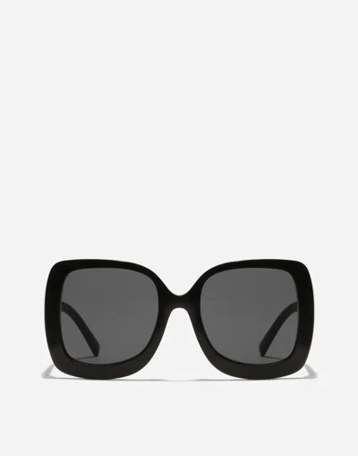 Dolce & Gabbana Dg Crossed Sunglasses In Black