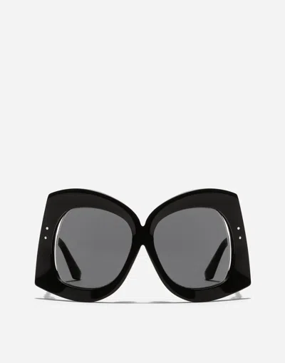 Dolce & Gabbana Dg Crossed Sunglasses In Black