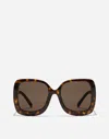 Dolce & Gabbana Dg Crossed Sunglasses In Brown