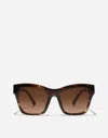 Dolce & Gabbana Dg Crossed Sunglasses In Brown