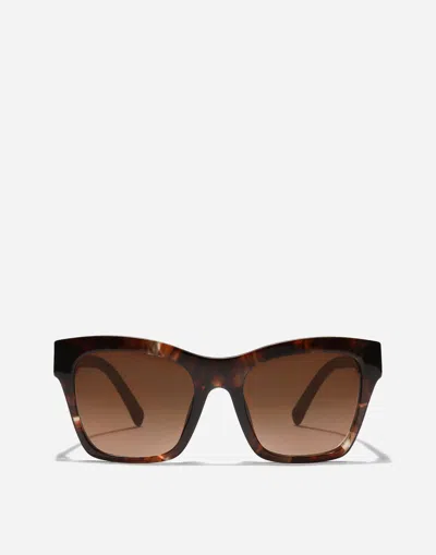 Dolce & Gabbana Dg Crossed Sunglasses In Brown