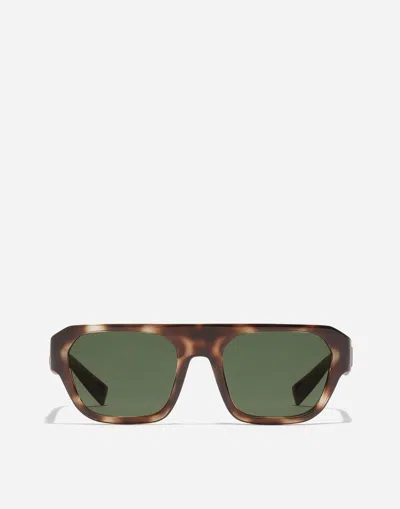 Dolce & Gabbana Dg Crossed Sunglasses In Neutral