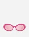 Dolce & Gabbana Dg Crossed Sunglasses In Fuchsia