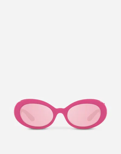 Dolce & Gabbana Kids' Dg Crossed Sunglasses In Fuchsia