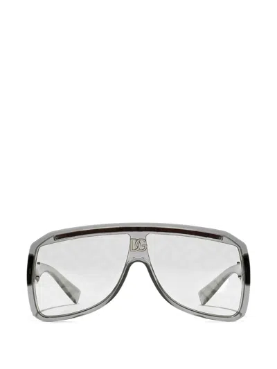 Dolce & Gabbana Dg Crossed Sunglasses In Gray