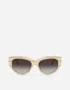 Dolce & Gabbana Dg Crossed Sunglasses In Neutral