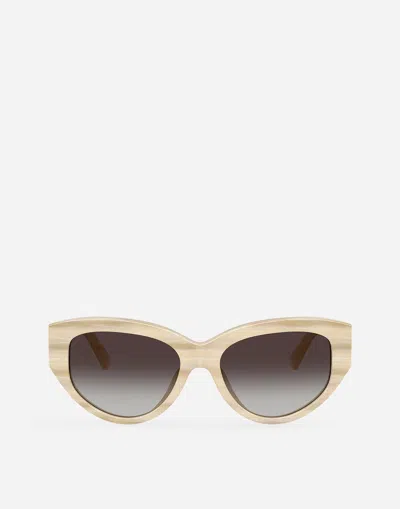 Dolce & Gabbana Dg Crossed Sunglasses In Neutral