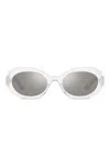 Dolce & Gabbana Dg Crossed Sunglasses In White