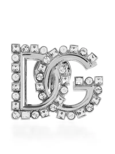 Dolce & Gabbana Dg Crystal-embellished Brooch In シルバートーン