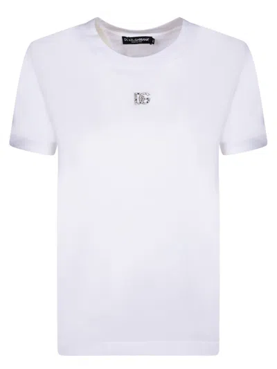 Dolce & Gabbana Dg Crystal White T-shirt