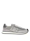 Dolce & Gabbana Man Grey Suede And Mesh Dg Aria Sneakers In Grey