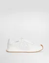 Dolce & Gabbana White Low Top Sneakers With Logo Patch On Tongue And Side In Leather Man In White