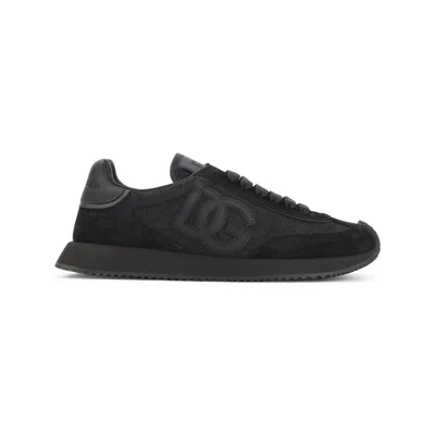 Dolce & Gabbana Dg Cushion Fabric Sneakers In Black