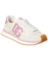Dolce & Gabbana Women White Low Top With Lace Details And Dg Patch On The Side In Fabric And Suede B