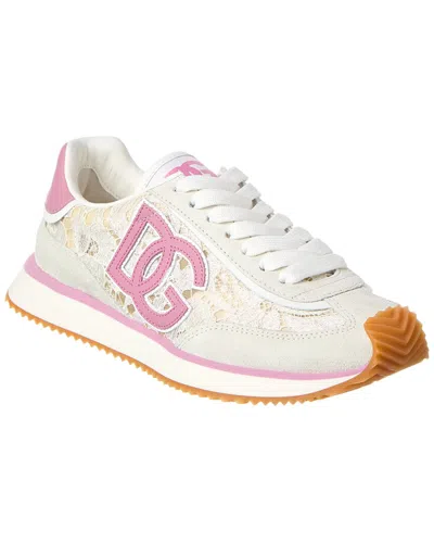 Dolce & Gabbana Dg Cushion Lace & Leather Sneaker