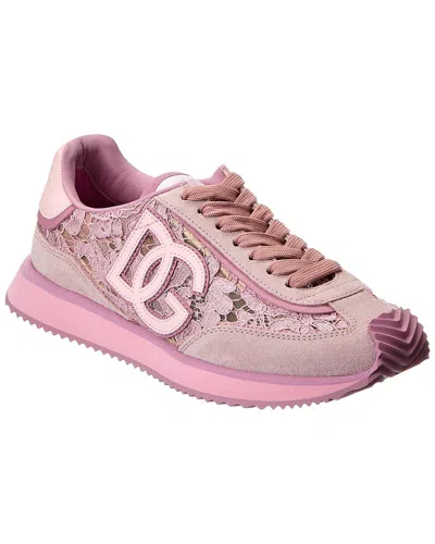 Dolce & Gabbana Dg Cushion Lace & Leather Sneaker