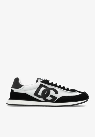 Dolce & Gabbana Dg Cushion Lace-up Sneakers In Black