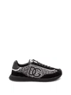 Dolce & Gabbana Men Dg Cushion Low-top Wool Sneakers With Suede Inserts In Black