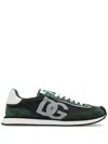 Dolce & Gabbana Multicolor Suede And Mesh Dg Aria Sneakers In Green
