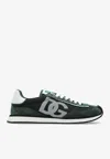 Dolce & Gabbana Suede And Mesh Dg Cushion Sneakers In Green