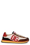 Dolce & Gabbana Mesh And Suede Dg Cushion Sneakers In Multicolor