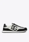 Dolce & Gabbana Black And White Low Top With Lace Details And Dg Patch On The Side In Black