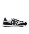 Dolce & Gabbana Multicolor Mesh And Split Leather Cushion Sneakers In Black